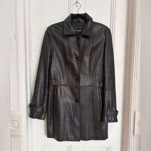 Kenneth Cole Women's Dark Leather Jacket